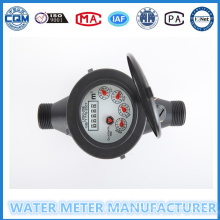 Medidor de água preta de plástico Medidor de água de nylon